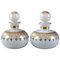 Opaline Flasks with Gothic Decoration, Set of 2 1