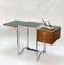 Bauhaus Klappbarer Chrom Schreibtisch mit Schubladen von Jean Burkhalter, Frankreich, 1930er 4