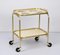 Mid-Century Italian Golden Aluminum & Formica Bar Cart, 1950s 3