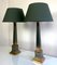 Empire Style Directoire Tole and Brass Table Lamps, 1960s, Set of 2 8