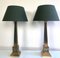 Empire Style Directoire Tole and Brass Table Lamps, 1960s, Set of 2 5