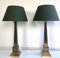 Empire Style Directoire Tole and Brass Table Lamps, 1960s, Set of 2 2