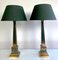 Empire Style Directoire Tole and Brass Table Lamps, 1960s, Set of 2, Image 4