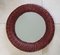 Italian Round Rattan Mirror, 1960s 5