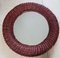 Italian Round Rattan Mirror, 1960s 12