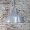 Vintage Dutch Industrial Grey Enamel Hanging Lamp from Philips 4