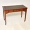 Antique Burr Walnut Leather Top Writing Table 1