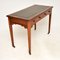 Antique Burr Walnut Leather Top Writing Table, Image 8