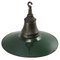 Vintage American Industrial Green Enamel Factory Pendant Light, Image 3