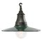 Vintage American Industrial Green Enamel Factory Pendant Light 1