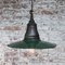 Lampe à Suspension d'Usine Vintage Industrielle en Émail Vert 5