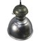 Vintage French Industrial Silver Metal Pendant Light 2