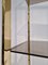 Brass Etagere with Smoked Glass Shelves 6