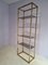 Brass Etagere with Smoked Glass Shelves 3