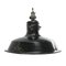 Vintage Belgian Industrial Black Brown Enamel Hanging Lamp from Reluma 1