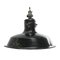 Vintage Belgian Industrial Black Brown Enamel Hanging Lamp from Reluma, Image 1