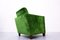 Green Velvet Club Armchairs, 1940s, Set of 2 4