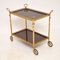 Vintage French Brass Drinks Trolley, 1970s, Image 3