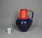 Big German Fat Lava Vase in Red and Blue from Dümler & Breiden, 1970s, Image 8