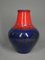 Big German Fat Lava Vase in Red and Blue from Dümler & Breiden, 1970s, Image 7