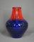 Big German Fat Lava Vase in Red and Blue from Dümler & Breiden, 1970s, Image 3