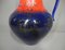 Big German Fat Lava Vase in Red and Blue from Dümler & Breiden, 1970s, Image 9