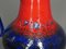 Big German Fat Lava Vase in Red and Blue from Dümler & Breiden, 1970s 15