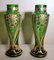 Französische Jugendstil Vasen aus geblasenem Glas mit Gold-Emaille von Legras & Cie, 2er Set 2