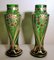 Französische Jugendstil Vasen aus geblasenem Glas mit Gold-Emaille von Legras & Cie, 2er Set 1