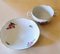 Tasses et Soucoupes en Porcelaine Rose avec Décorations Embossées de Meissen, Set de 24 5