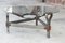 Art Deco French Wrought Iron, Glass and Leather Upholstery Coffee Table, 1940s 5