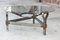 Art Deco French Wrought Iron, Glass and Leather Upholstery Coffee Table, 1940s, Image 5