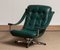 Modern Design Oxford Green Leather and Chrome Swivel Chair from Göte Mobler, 1960s 9