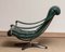 Modernes Design Drehstuhl aus grünem Leder & Chrom von Göte Mobler, 1960er 8