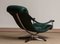 Modernes Design Drehstuhl aus grünem Leder & Chrom von Göte Mobler, 1960er 3