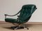 Modernes Design Drehstuhl aus grünem Leder & Chrom von Göte Mobler, 1960er 10