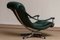 Modern Design Oxford Green Leather and Chrome Swivel Chair from Göte Mobler, 1960s 2