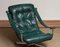 Modern Design Oxford Green Leather and Chrome Swivel Chair from Göte Mobler, 1960s 5