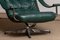 Modern Design Oxford Green Leather and Chrome Swivel Chair from Göte Mobler, 1960s, Image 3