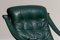 Modern Design Oxford Green Leather and Chrome Swivel Chair from Göte Mobler, 1960s 5