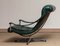 Modern Design Oxford Green Leather and Chrome Swivel Chair from Göte Mobler, 1960s 6