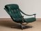 Modern Design Oxford Green Leather and Chrome Swivel Chair from Göte Mobler, 1960s 12