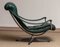 Modern Design Oxford Green Leather and Chrome Swivel Chair from Göte Mobler, 1960s 7