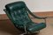 Modern Design Oxford Green Leather and Chrome Swivel Chair from Göte Mobler, 1960s 2