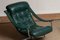 Modern Design Oxford Green Leather and Chrome Swivel Chair from Göte Mobler, 1960s, Image 2