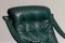 Modern Design Oxford Green Leather and Chrome Swivel Chairs from Göte Mobler, Set of 2 12