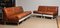 Tan Cognac Leather Sectional Sofa / Club Chairs by Luici Colani for Cor, Set of 5, 1970s 10