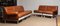 Tan Cognac Leather Sectional Sofa / Club Chairs by Luici Colani for Cor, Set of 5, 1970s 6