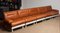 Tan Cognac Leather Sectional Sofa / Club Chairs by Luici Colani for Cor, Set of 5, 1970s 1