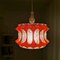 Mid-Century Modern Translucent & Orange Acrylic Glass Hanging Lamp, 1960s, Image 8